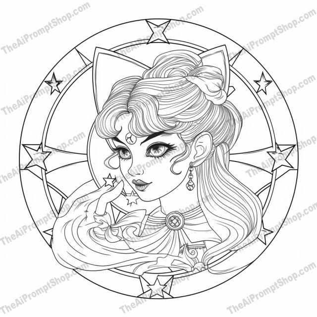 AI Midjourney Prompt for Coloring Pages - 2360