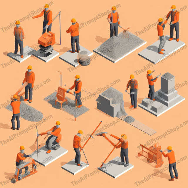 AI Midjourney Prompt for Isometrics - B42s - Isometric Building Set