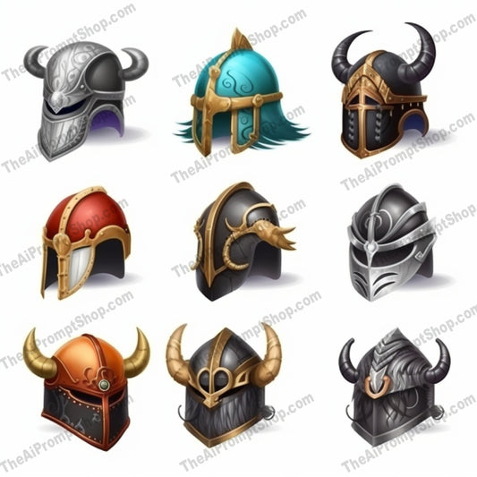 AI Midjourney Prompt for Unreal Viking Icons
