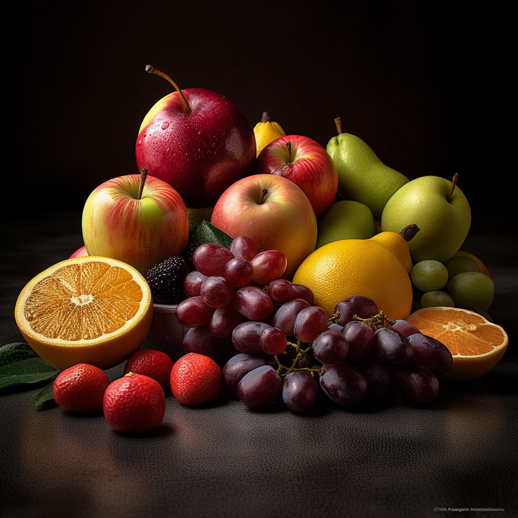 AI Midjourney Prompt for Food - Ultra-Realistic Fruit Selection Photography
