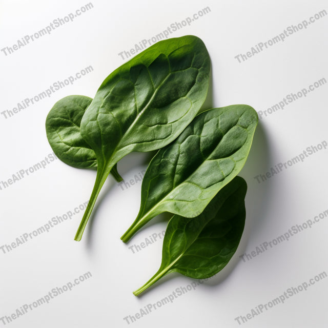 AI Midjourney Prompt for Food - B328s - Top Down Spinach View