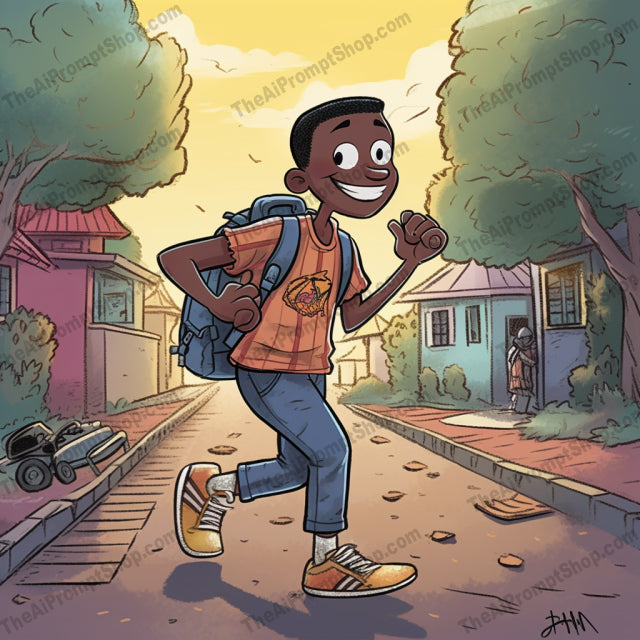 AI Midjourney Prompt for C134 - Storybook Illustrations - Backpacker's Stroll