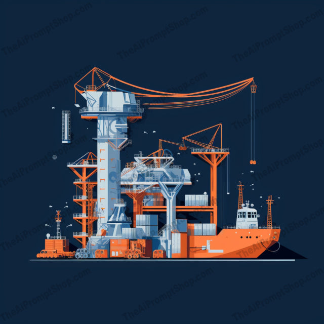 AI Midjourney Prompt for Isometrics - B84s -  Industrial Shipping Scenes