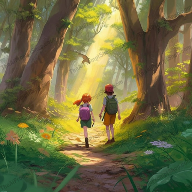 AI Midjourney Prompt for C89 - Storybook Illustrations - Animecore Forest Walk