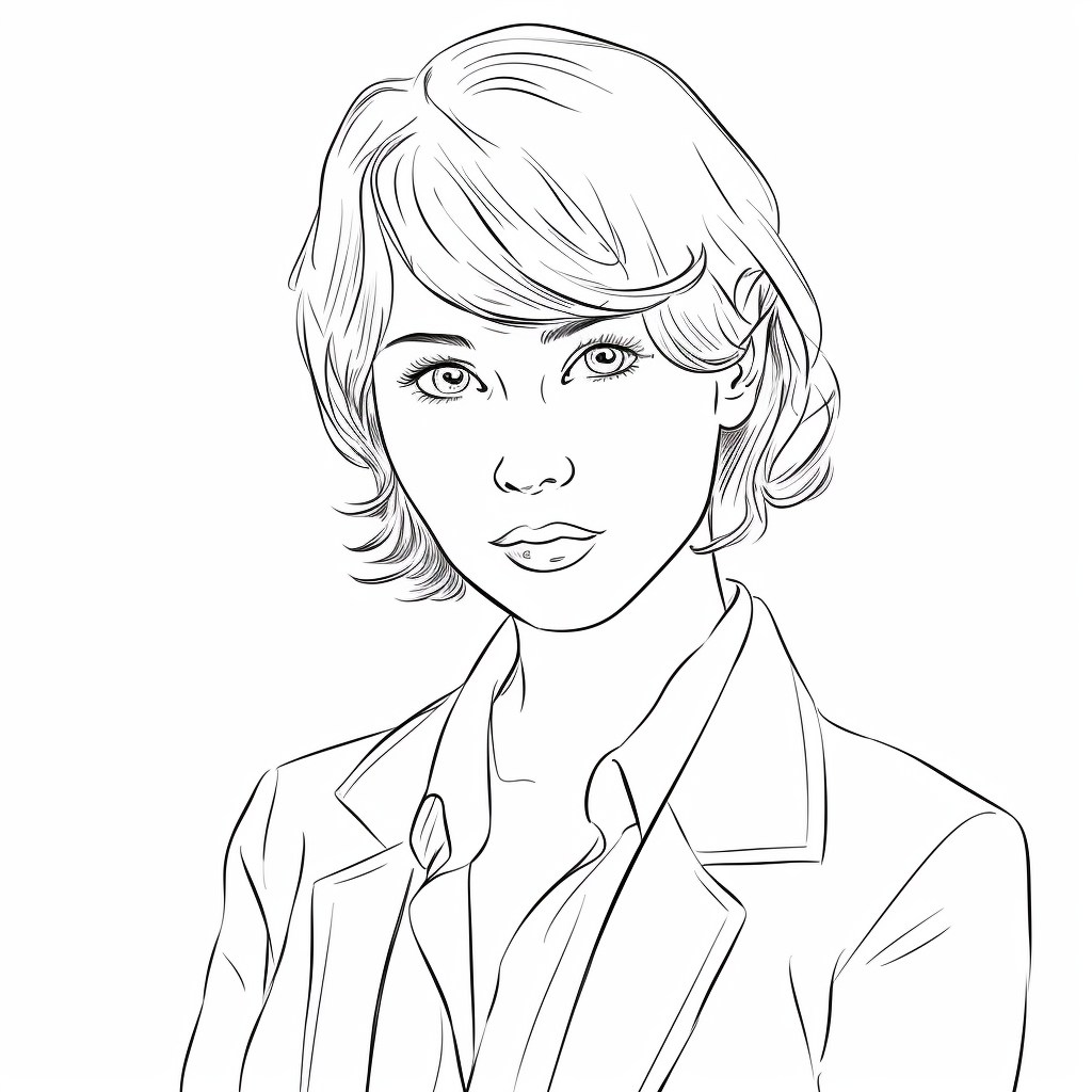AI Midjourney Prompt for Coloring Page - Handsome Coloring Book Page with Bold Lines