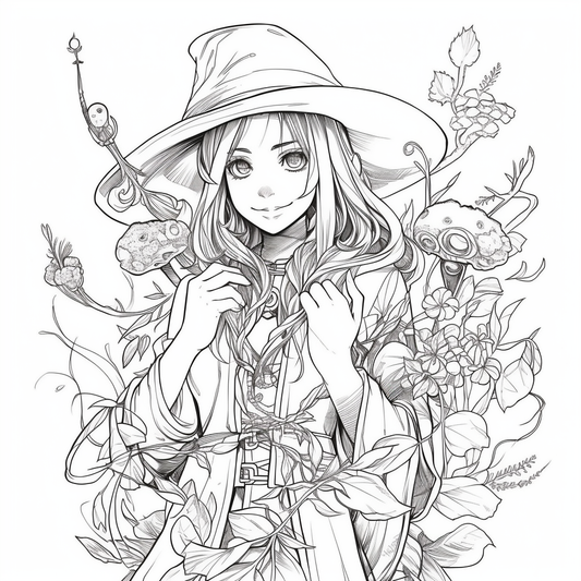 AI Midjourney Prompt for Coloring Page - Friendly Bear Illustration