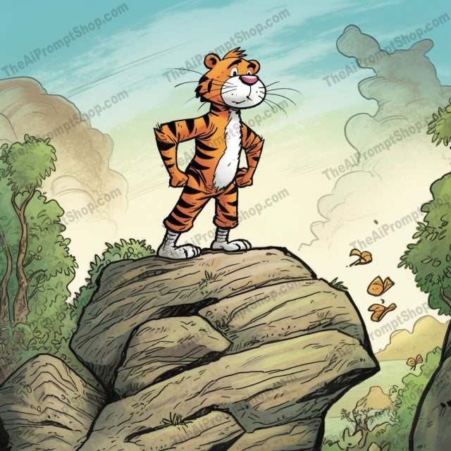 AI Midjourney Prompt for C130 - Storybook Illustrations - Tigger's Jungle Climb