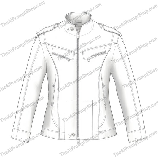 AI Midjourney Prompt for Neo Concrete Jacket Drawing