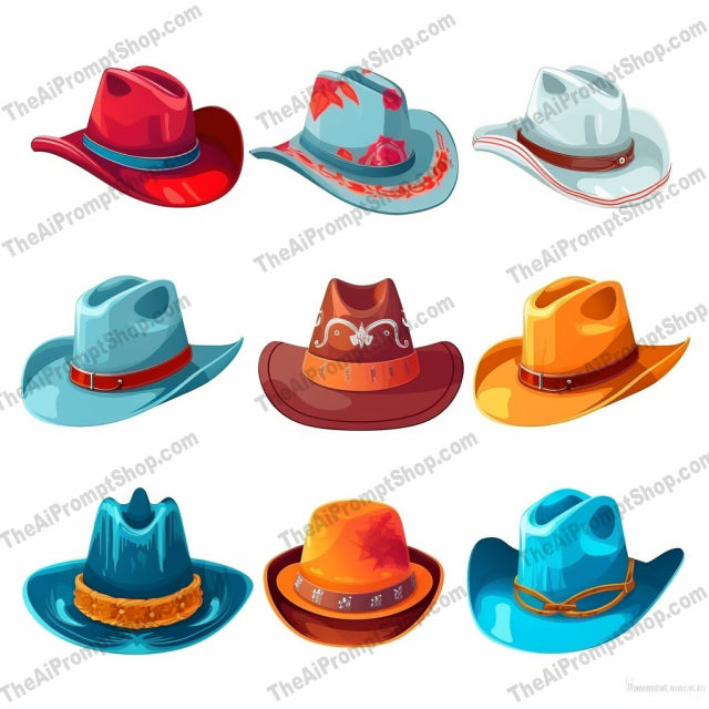 AI Midjourney Prompt for Clothing And Accessories - B151s -  Eclectic Hat Collection