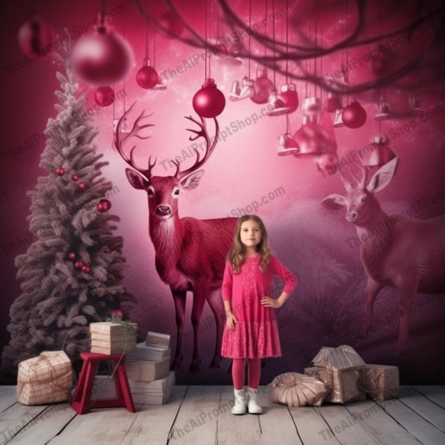 AI Midjourney Prompt for C36 - Storybook Illustrations - Christmas with Reindeer