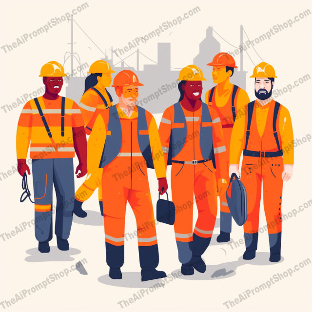 AI Midjourney Prompt for People - B63s - Building Site Buzz