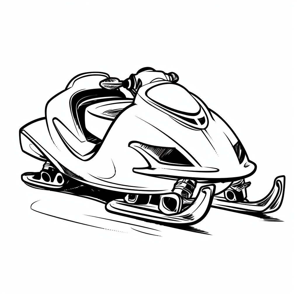 AI Midjourney Prompt for Coloring Page - Simple Race Car Coloring Page