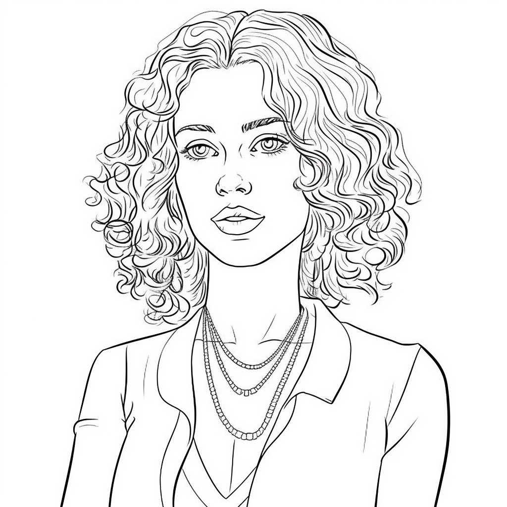 AI Midjourney Prompt for Coloring Page - Handsome Coloring Book Page with Bold Lines