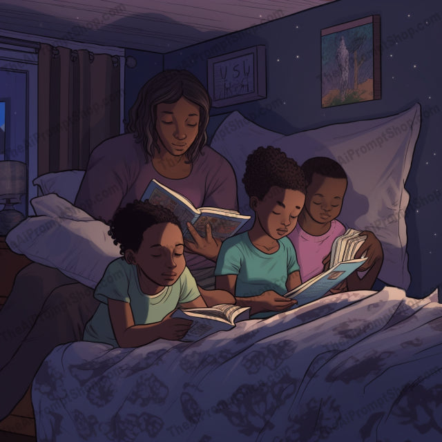 AI Midjourney Prompt for C9 - Storybook Illustrations - Cozy Bedtime Reading