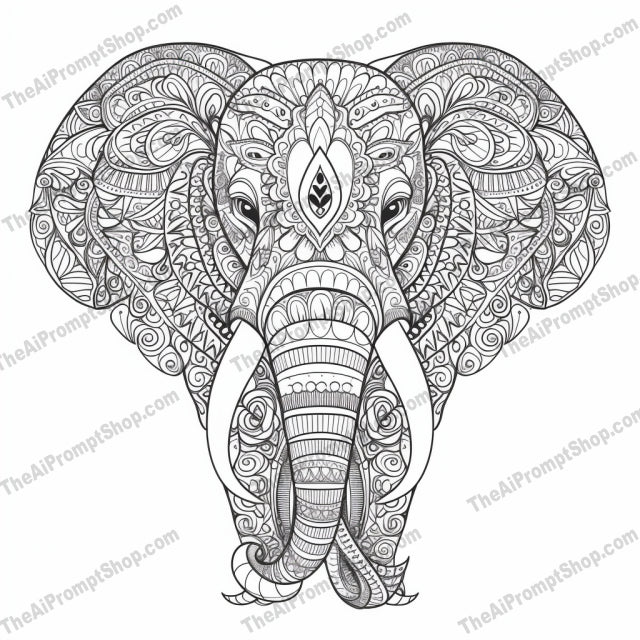 AI Midjourney Prompt for Coloring Pages - 2543