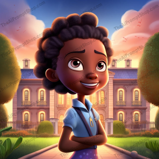 AI Midjourney Prompt for C189 - Storybook Illustrations - Schoolgirl Dreams