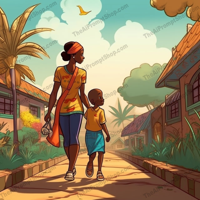 AI Midjourney Prompt for C214 - Storybook Illustrations - Bold Park Stroll