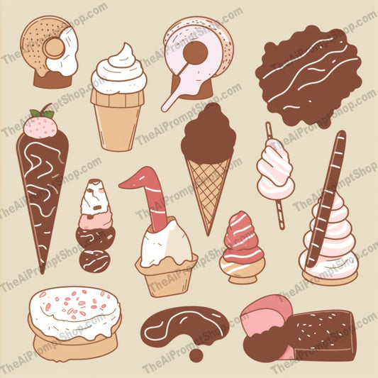 AI Midjourney Prompt for Food - B153s - Sweet Treats