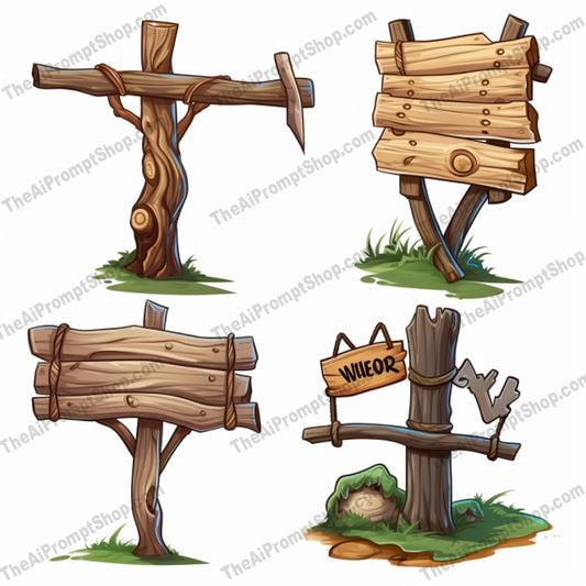 AI Midjourney Prompt for Narrating Mis-en-scene Signs on White