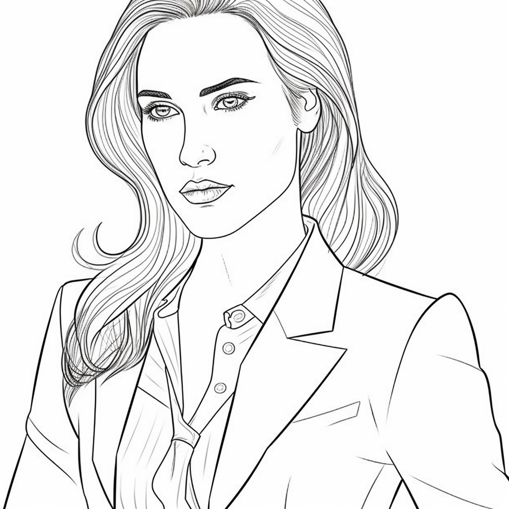 AI Midjourney Prompt for Coloring Page - Handsome Coloring Book Page with Bold Lines