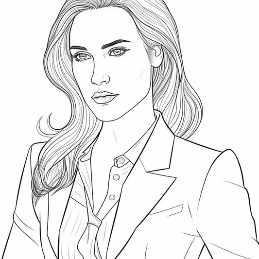 AI Midjourney Prompt for Coloring Page - Handsome Coloring Book Page with Bold Lines