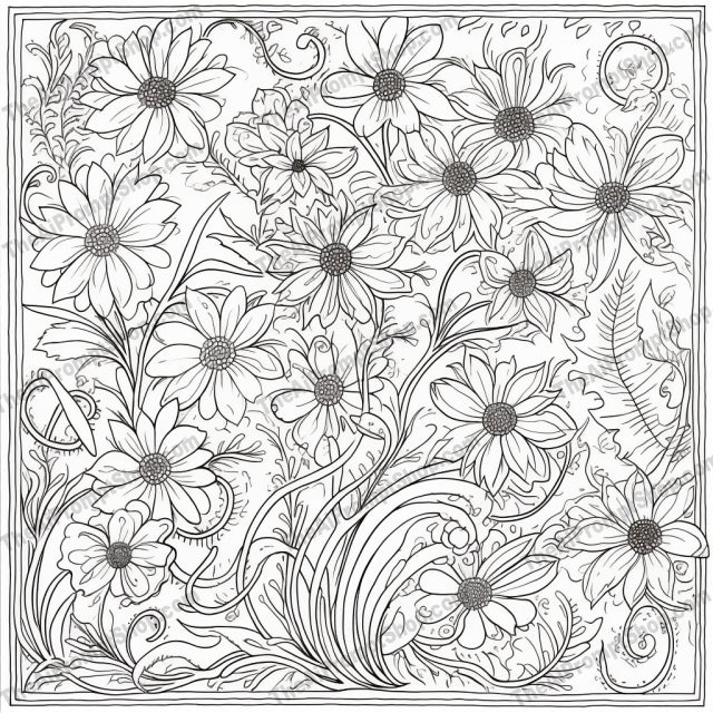 AI Midjourney Prompt for Coloring Pages - 2556