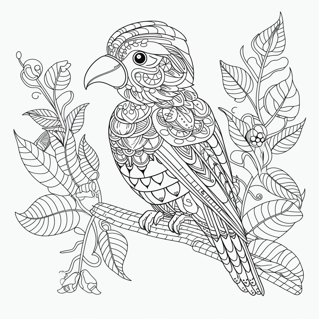 AI Midjourney Prompt for Coloring Page - Dynamic Jumping Dog Sticker