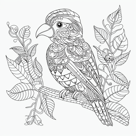 AI Midjourney Prompt for Coloring Page - Dynamic Jumping Dog Sticker