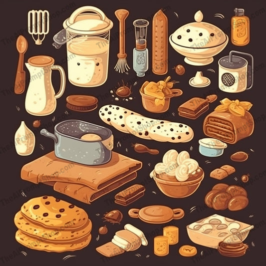 AI Midjourney Prompt for Game Assets - B157s - Rustic Baking Essentials