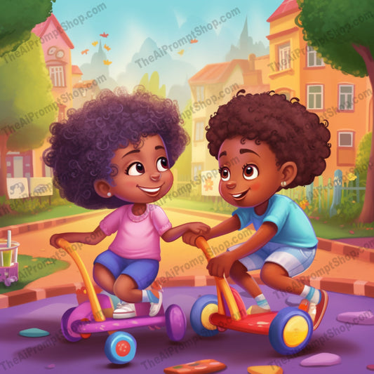 AI Midjourney Prompt for C216 - Storybook Illustrations - Baby Care Games
