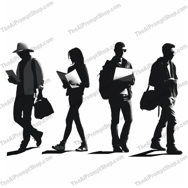 AI Midjourney Prompt for People - B135s - Urban Movement