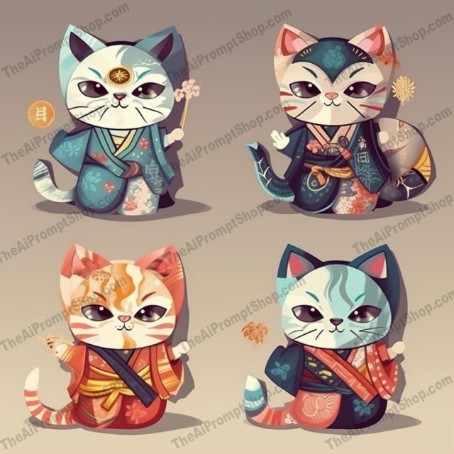 AI Midjourney Prompt for Illustrations - B172s - Japanese Fortune Tellers