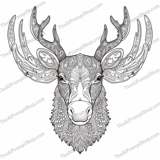AI Midjourney Prompt for Coloring Pages - 2543