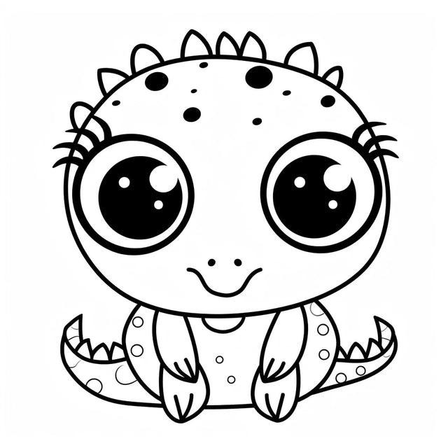 AI Midjourney Prompt for Happy Kawaii Coloring Pages Illustration