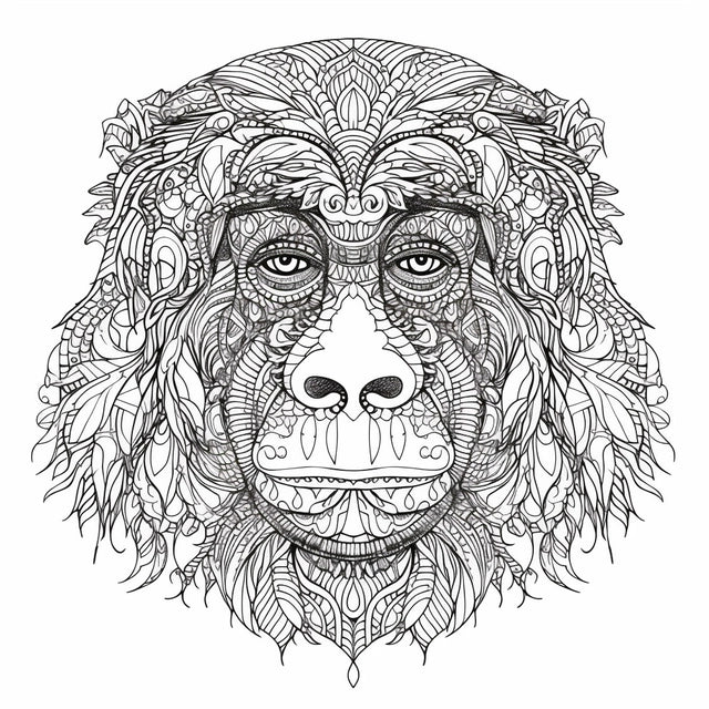 AI Midjourney Prompt for Ornamental Abstraction Animal Coloring