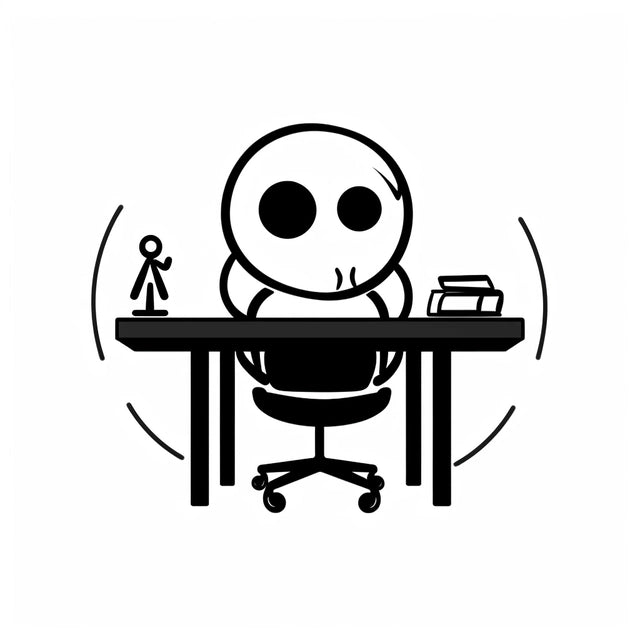 AI Midjourney Prompt for Animated Black and White Logo
