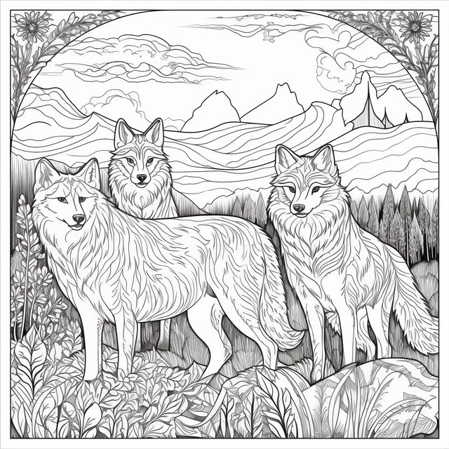 AI Midjourney Prompt for Countryside Graphic Animal Coloring