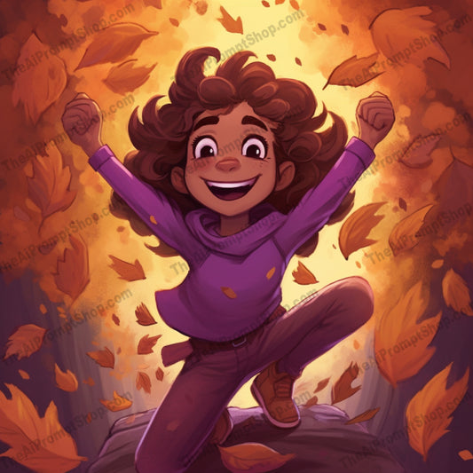 AI Midjourney Prompt for C107 - Storybook Illustrations - Playful Autumn Illustration