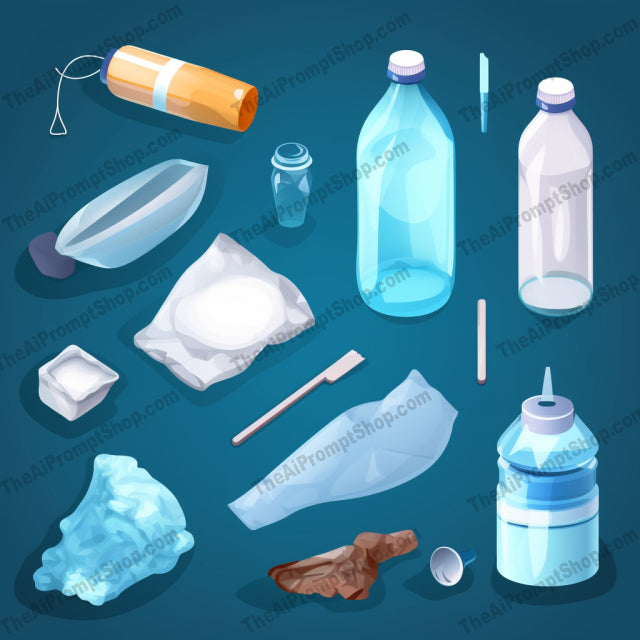 AI Midjourney Prompt for Isometrics - B228s - Disposable Products Collection