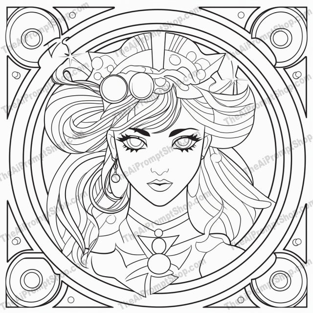 AI Midjourney Prompt for Coloring Pages - 2360