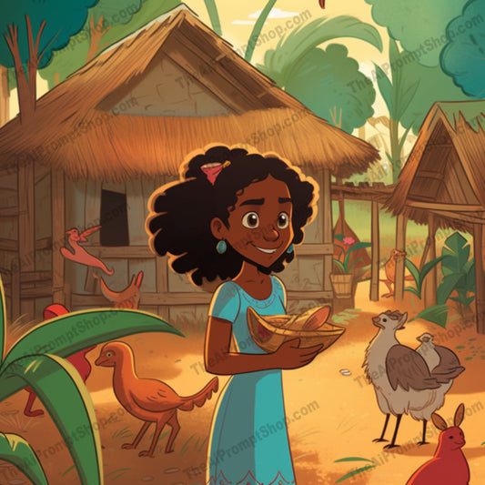AI Midjourney Prompt for C187 - Storybook Illustrations - Farm Girls