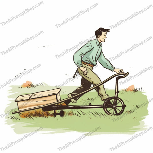AI Midjourney Prompt for C171 - Storybook Illustrations - Nostalgic Mowing Days