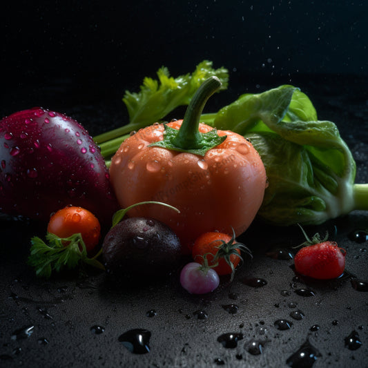 AI Midjourney Prompt for Food - B341s - Vibrant Vegetables