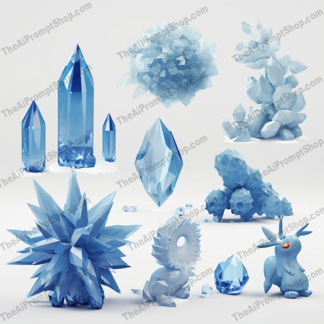 AI Midjourney Prompt for Colorful Alien Rock Collection