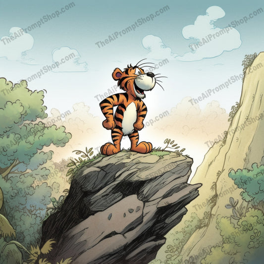 AI Midjourney Prompt for C130 - Storybook Illustrations - Tigger's Jungle Climb