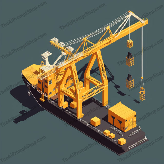 AI Midjourney Prompt for Isometrics - B83s -  Shipping Container Icons