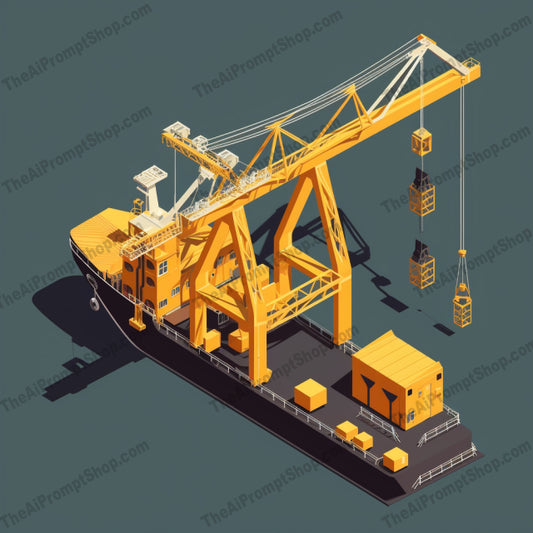 AI Midjourney Prompt for Isometrics - B83s -  Shipping Container Icons