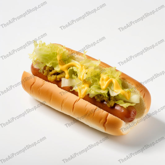 AI Midjourney Prompt for Food - B343s - Classic Hot Dog