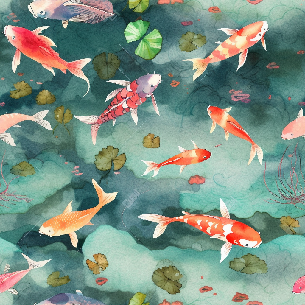 AI Midjourney Prompt for Animal - Colorful Pond Life