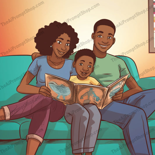 AI Midjourney Prompt for C141 - Storybook Illustrations - Vibrant Family Chronicles